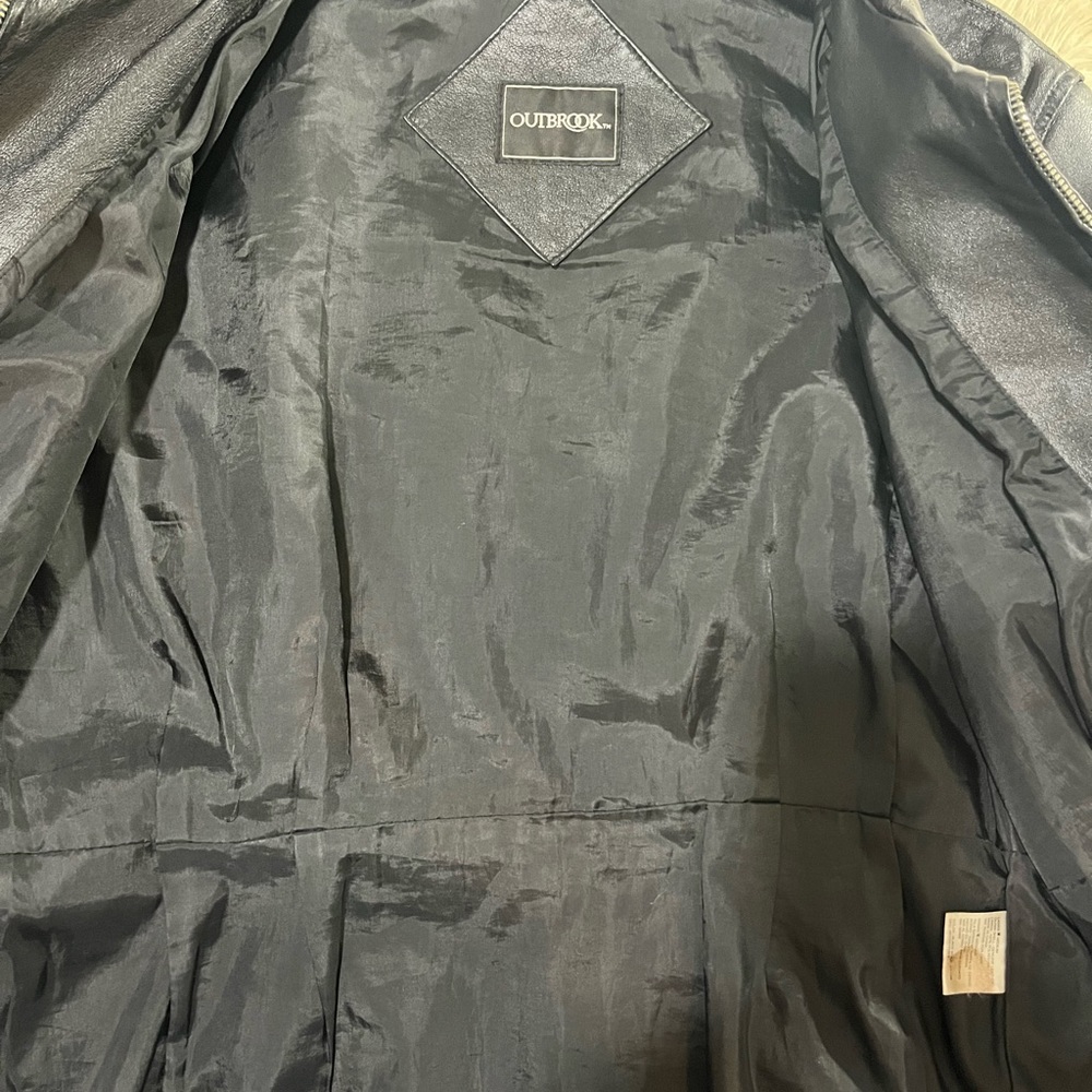 OUTBROOK Genuine Leather Jacket, women size Medium.  Good used condition